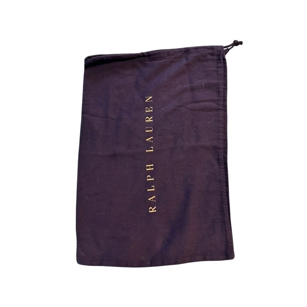 Ralph Lauren Navy Blue Gold Logo Drawstring Dust Bag for Handbags Shoes 11x16